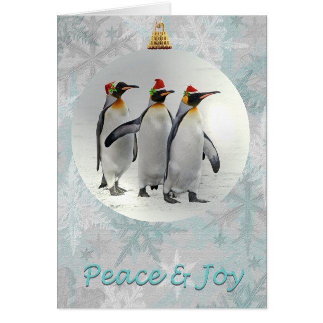 Peaceful Penguins Christmas Card (Front)