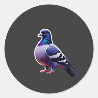 Peaceful Pigeon Serenity Classic Round Sticker