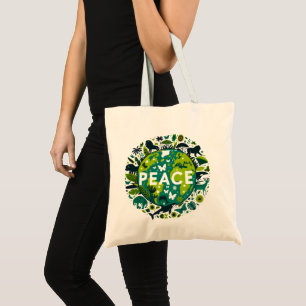 Peaceful Planet - Saving the Environment Tote Bag