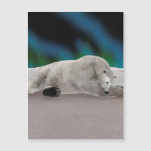 Peaceful Polar Bear Arctic Nature Illustration