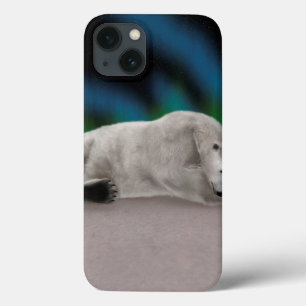 Peaceful Polar Bear Arctic Nature Illustration iPhone 13 Case
