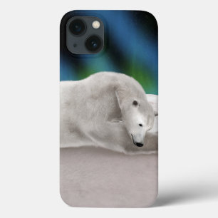 Peaceful Polar Bear Arctic Nature Illustration iPhone 13 Case