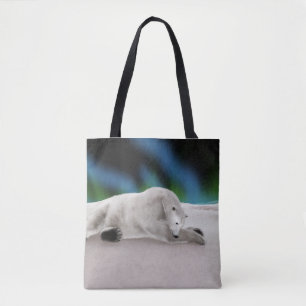 Peaceful Polar Bear Arctic Nature Illustration Tote Bag