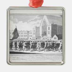 Peaceful Procession of the Members of Protestant Metal Tree Decoration