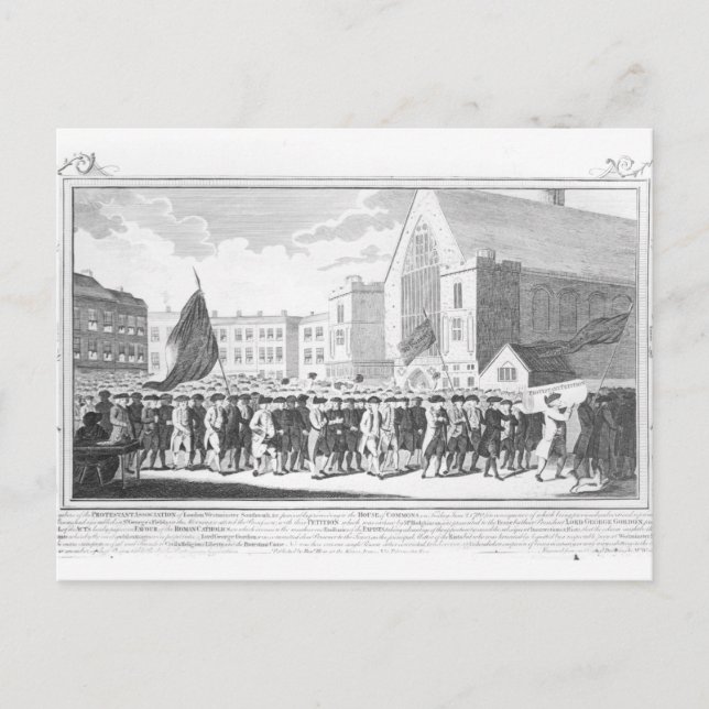 Peaceful Procession of the Members of Protestant Postcard (Front)