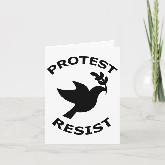Peaceful Protest And Resist Potus 45  Card (Front)