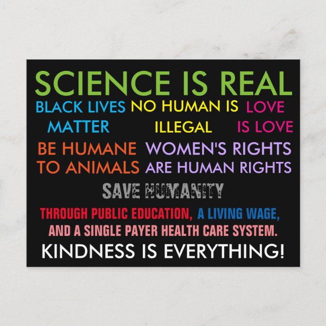 Peaceful Protest postcard (Front)