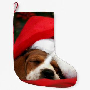 Peaceful Puppy Small Christmas Stocking