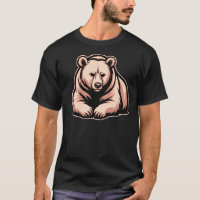Peaceful Resting Bear Illustration – Calm Strength