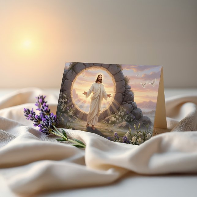 Peaceful Resurrection Of Jesus Christ Card (Creator Uploaded)