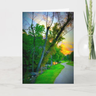 Peaceful River Sunrise Any Occasion Card