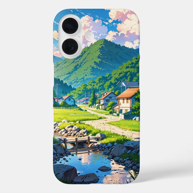 Peaceful River Village Case-Mate iPhone Case (Back)