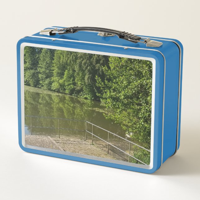 Peaceful Riverside Nature Landscape Lunch Box (Back)