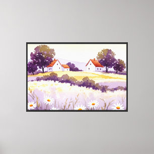 Peaceful rural landscape Canvas Print