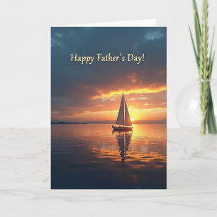 Peaceful Sailboat Fathers Day Card