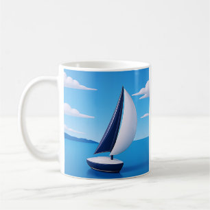 Peaceful Sailboat Ocean Coffee Mug