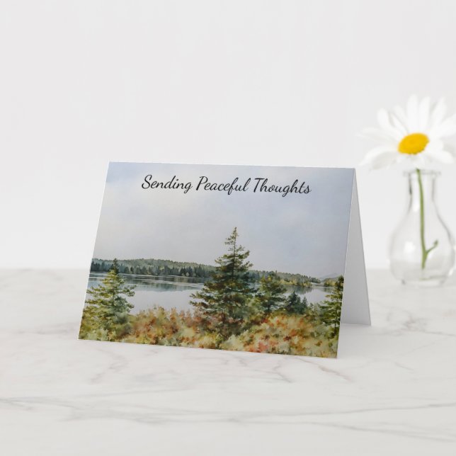 Peaceful Scenery Sending Thoughts Art Card (Small Plant)