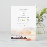Peaceful Seaside Soft Sunrise Pier Beach Wedding