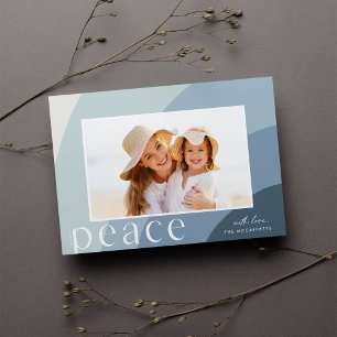 Peaceful Shades   Modern Horizontal Photo Holiday Card
