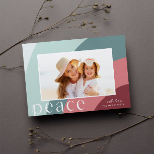 Peaceful Shades   Modern Horizontal Photo Holiday Card