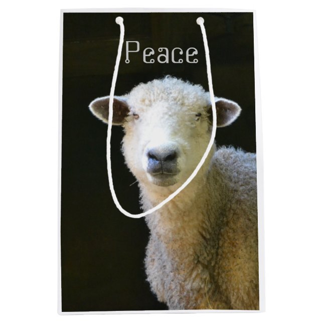 Peaceful Sheep Medium Gift Bag (Front)