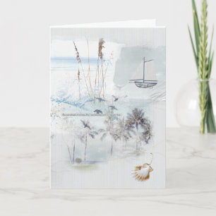 Peaceful Shores Collage Sympathy Card
