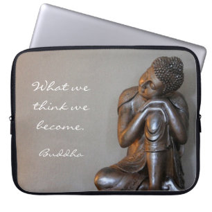 Peaceful silver Buddha Laptop Sleeve