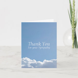Peaceful Sky 3 Sympathy Thank You Card