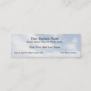 Peaceful Sky With Clouds Mini Business Card