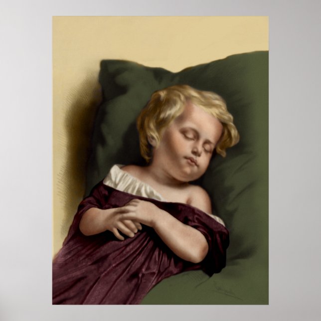 "Peaceful Sleep" Vintage Poster (Front)
