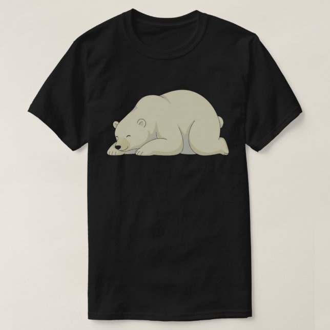 Peaceful Sleeping Bear Illustration – Calm Everyda T-Shirt (Design Front)