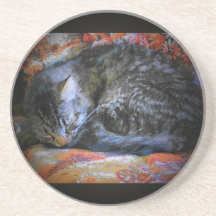 Peaceful Sleeping Cat Coaster