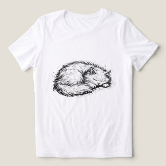 Peaceful Sleeping Cat Tri-Blend Shirt