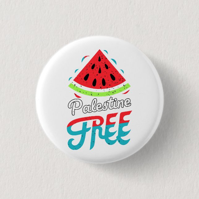 Peaceful Slices Watermelon Free Palestine - Suppor 3 Cm Round Badge (Front)