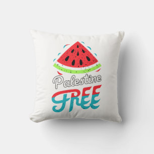 Peaceful Slices Watermelon Free Palestine - Suppor Cushion