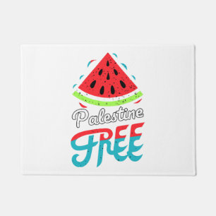 Peaceful Slices Watermelon Free Palestine - Suppor Doormat