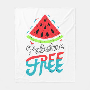 Peaceful Slices Watermelon Free Palestine - Suppor Fleece Blanket
