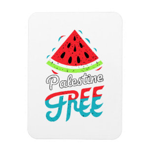 Peaceful Slices Watermelon Free Palestine - Suppor Magnet