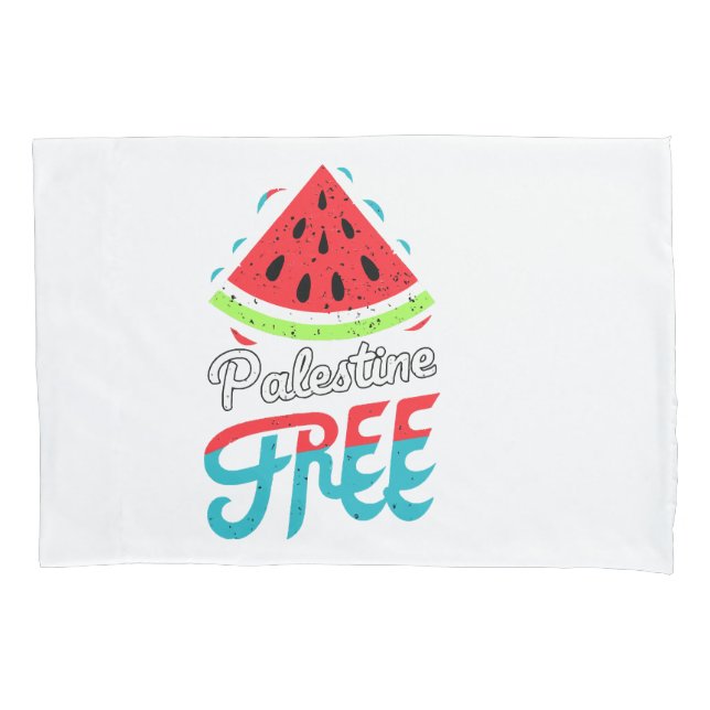 Peaceful Slices Watermelon Free Palestine - Suppor Pillowcase (Front)