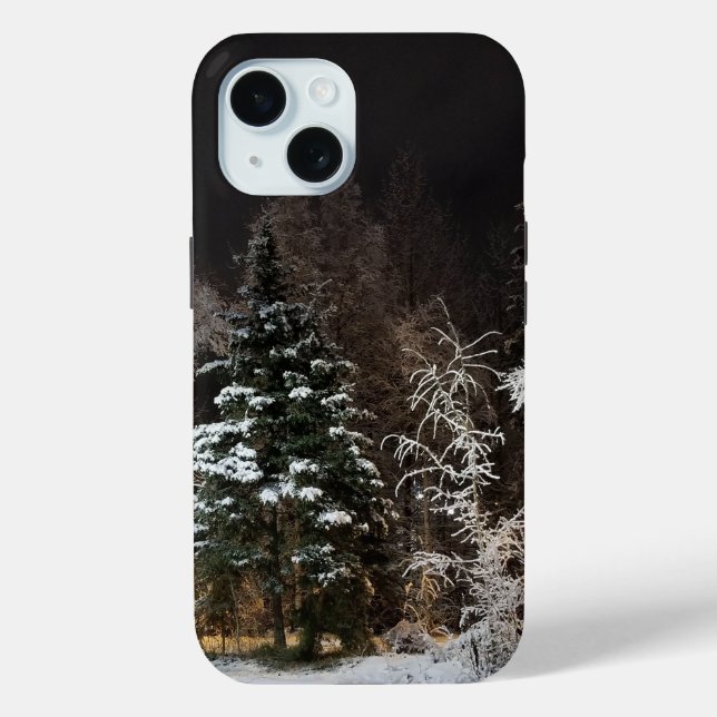 Peaceful Snowy Winter Night Case-Mate iPhone Case (Back)