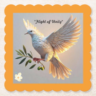 "Peaceful Spirit Soars" Paper Coaster