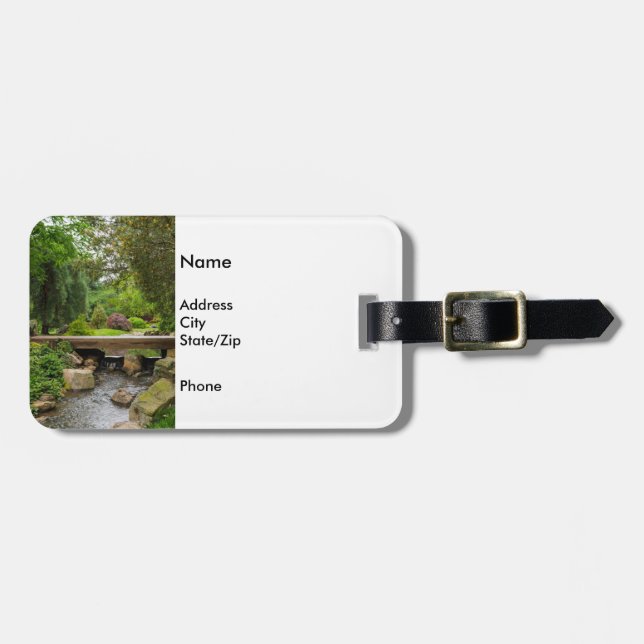 Peaceful Spring Creek Luggage Tag (Front Horizontal)