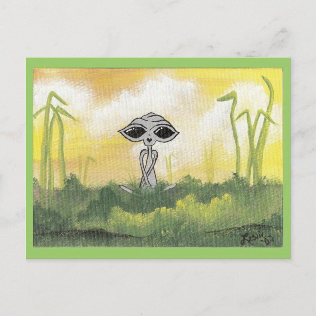 Peaceful Summer Alien Postcards (Front)