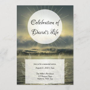 Peaceful Sunrise Memorial Celebration or Religious Invitation