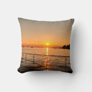Peaceful Sunset Nature Photography Cushion