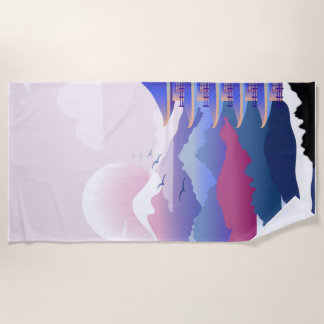 Peaceful Temple Scenery At Dawn Beach Towel