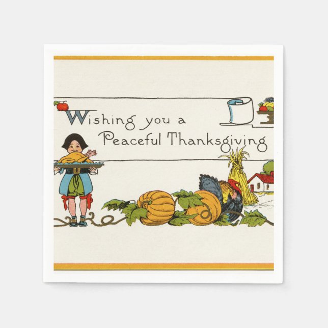 Peaceful Thanksgiving Napkin (Front)