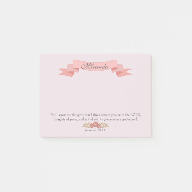 Peaceful Thoughts Christian Post-it Notes (Front)