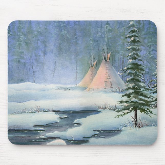 PEACEFUL TIPI by SHARON SHARPE Mouse Pad (Front)