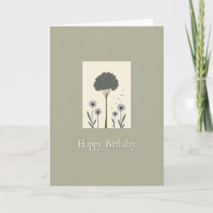 Peaceful Tree Birthday Card